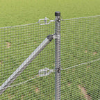 Recinzione in rete saldata zincata 50 x 0,4 m con pali e picchetti