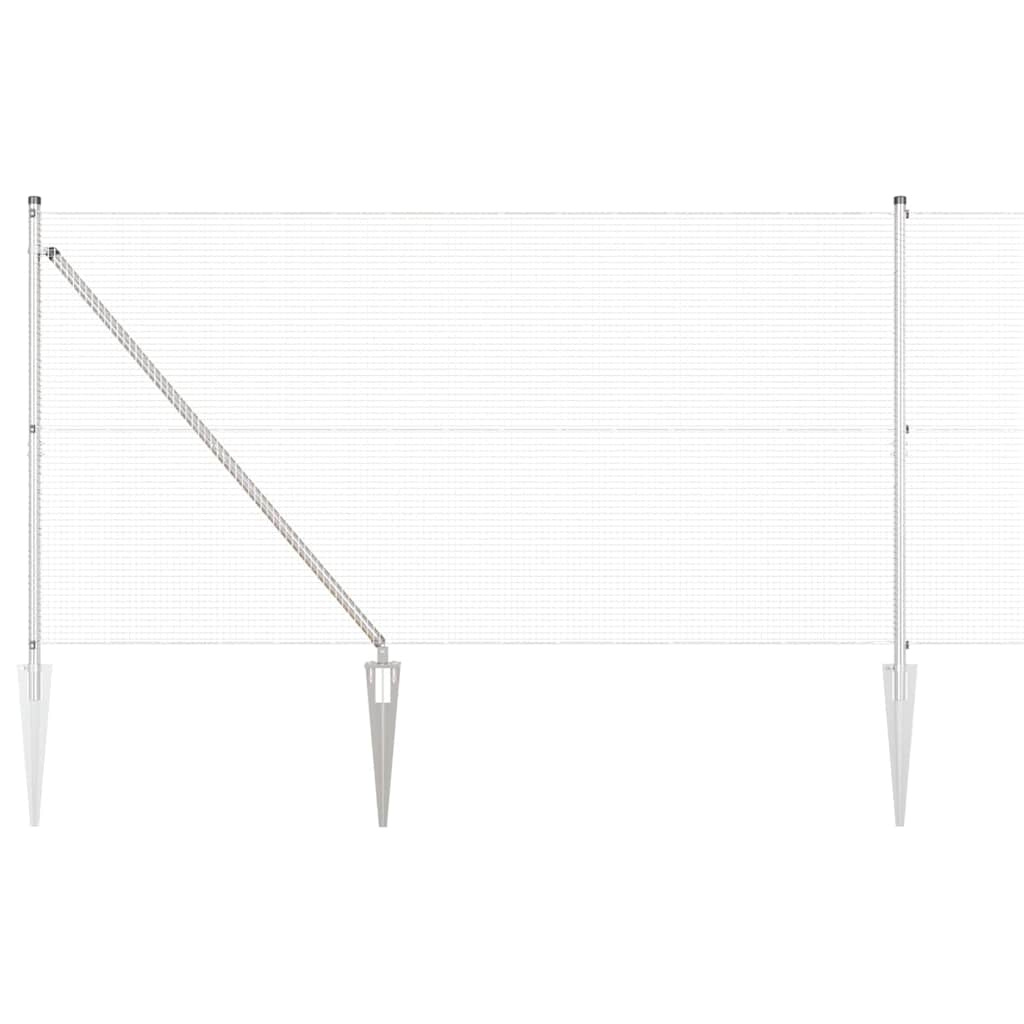 Recinzione in rete saldata 50 x 1,2 m con pali e picchetti