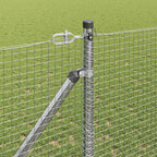 Recinzione in rete saldata zincata 50 x 1,2 m con pali e picchetti