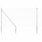 Recinzione in rete saldata zincata 50 x 1,2 m con pali