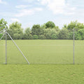 Recinzione in rete saldata zincata 50 x 1,5 m con pali e picchetti