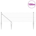 Recinzione in rete saldata zincata 100 x 0,4 m con pali