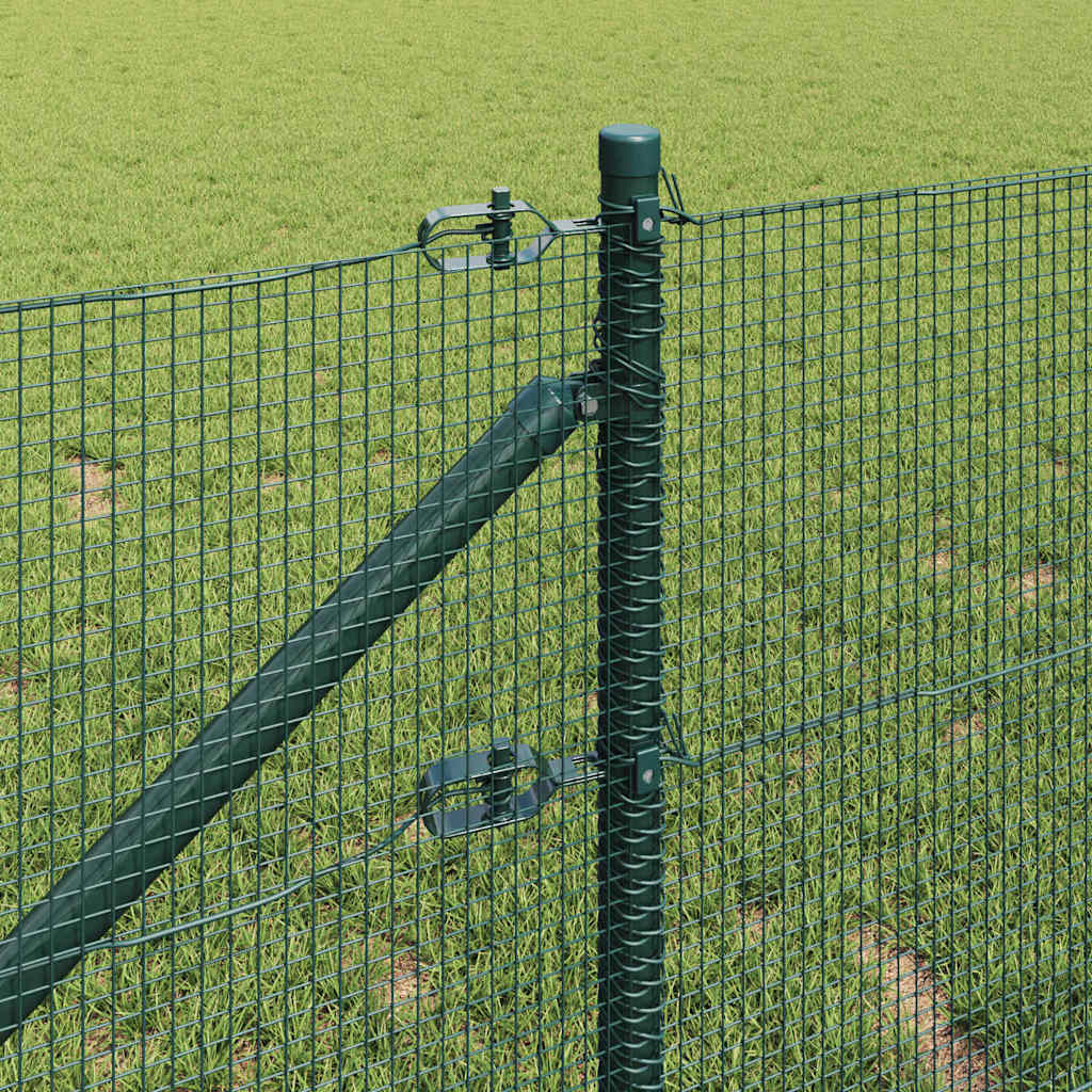 Recinzione in rete saldata zincata 10 x 0,5 m con pali e picchetti
