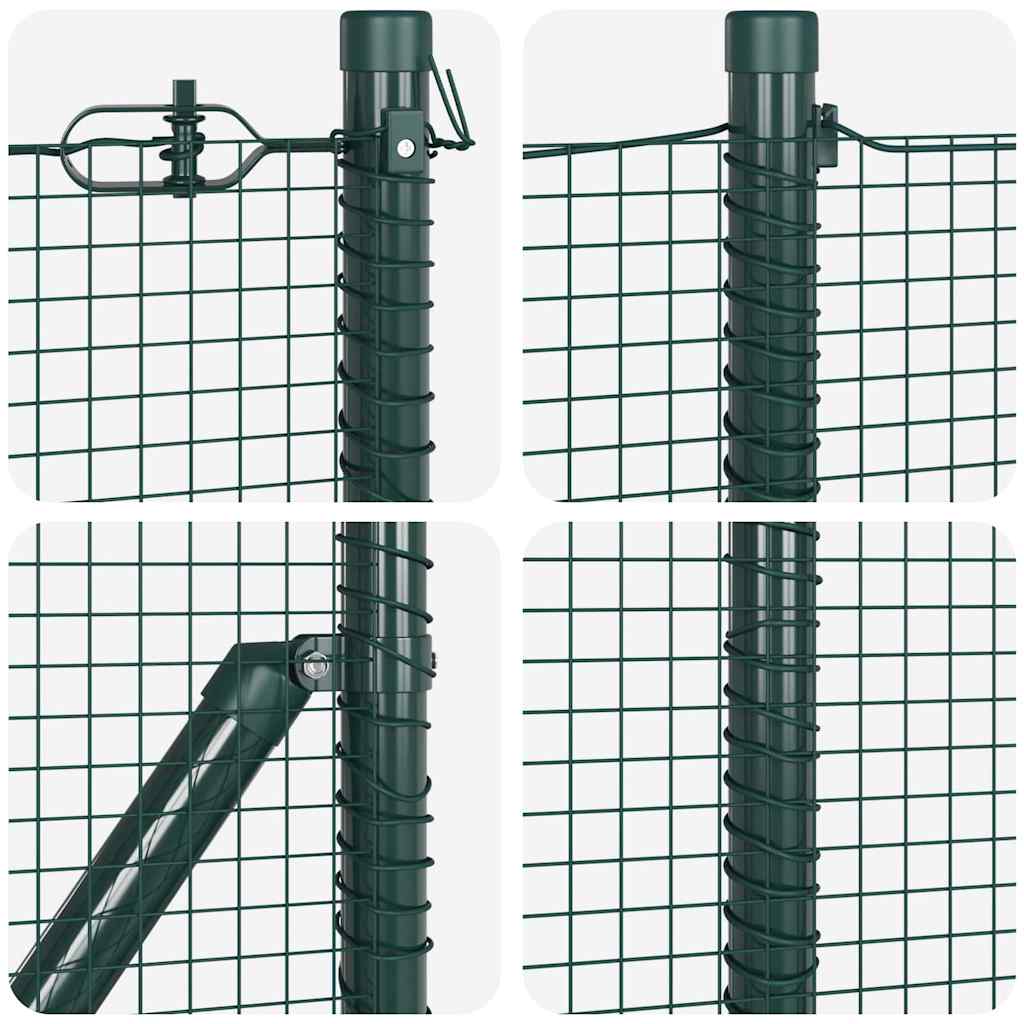 Recinzione in rete saldata 10 x 0,5 m (L x H) - Acciaio rivestito in PVC verde