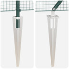 Recinzione in rete saldata 10 x 0,6 m acciaio PVC verde