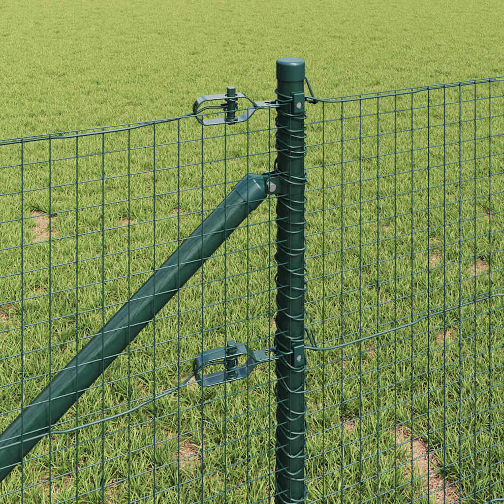 Recinzione in rete saldata 10 x 0,8 m - Acciaio rivestito PVC verde