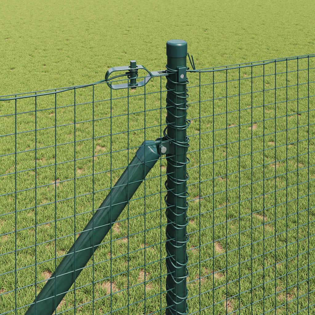 Recinzione in rete saldata con punte 10 x 1,2 m - Acciaio rivestito in PVC verde