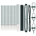 Recinzione in rete saldata acciaio PVC 25 x 1,2 m con pali e picchetti