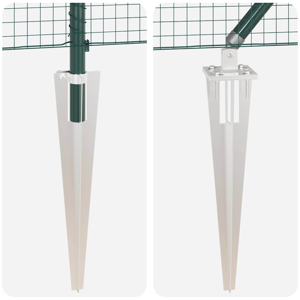 Recinzione in rete saldata 25 x 1,4 m con pali e picchetti