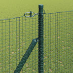 Recinzione in rete saldata 25 x 1,5 m con punte - Acciaio rivestito PVC verde