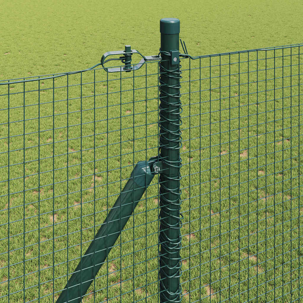 Recinzione in rete saldata 25 x 1,5 m con punte - Acciaio rivestito PVC verde