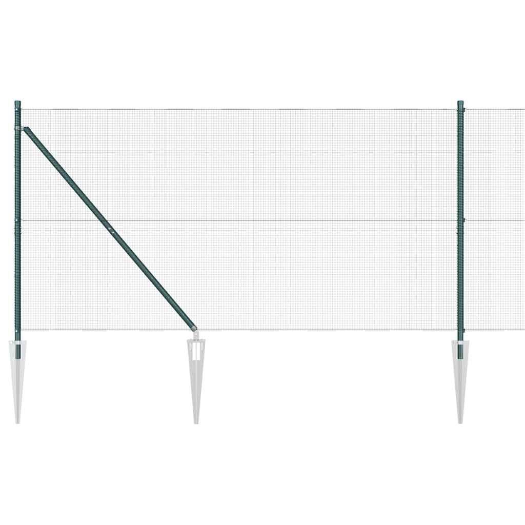 Recinzione in rete saldata verde 50 x 1,2 m