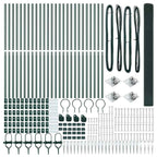 Recinzione in rete saldata 50 x 1,5 m acciaio rivestito PVC verde