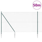 Recinzione in rete saldata 50 x 1,5 m acciaio rivestito PVC verde