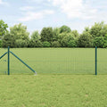 Recinzione in rete saldata verde 100 x 0,8 m con pali e picchetti