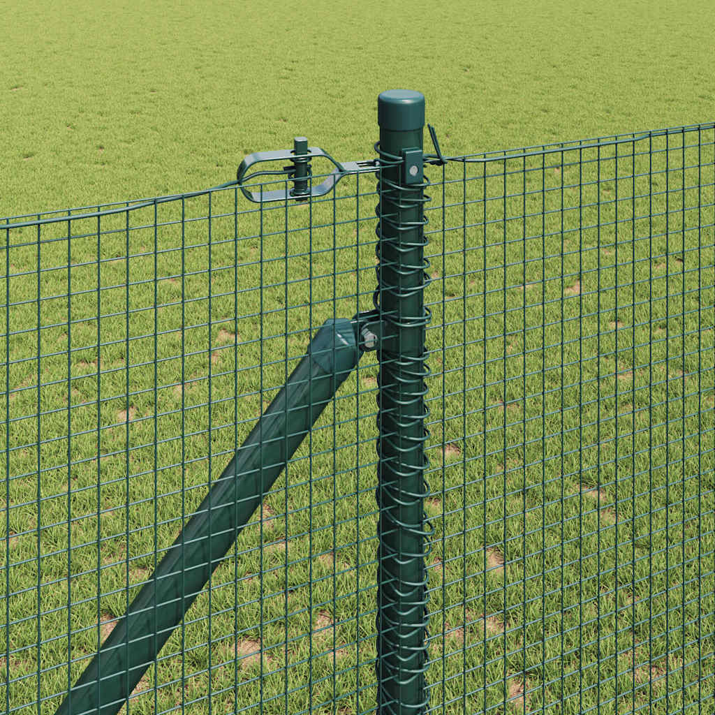 Recinzione in rete saldata zincata 100 x 1 m con punte e paletti