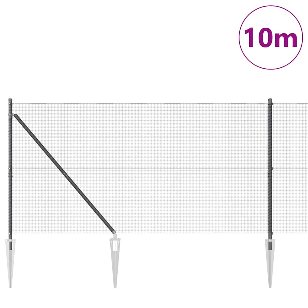 Recinzione in rete saldata 10 x 1,4 m acciaio rivestito PVC