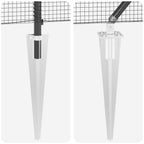 Recinzione in rete saldata 10 x 1,4 m acciaio rivestito PVC grigio