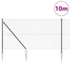 Recinzione in rete saldata 10 x 1,4 m acciaio rivestito PVC grigio