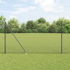 Recinzione in rete saldata 10 x 1,5 m acciaio rivestito PVC grigio