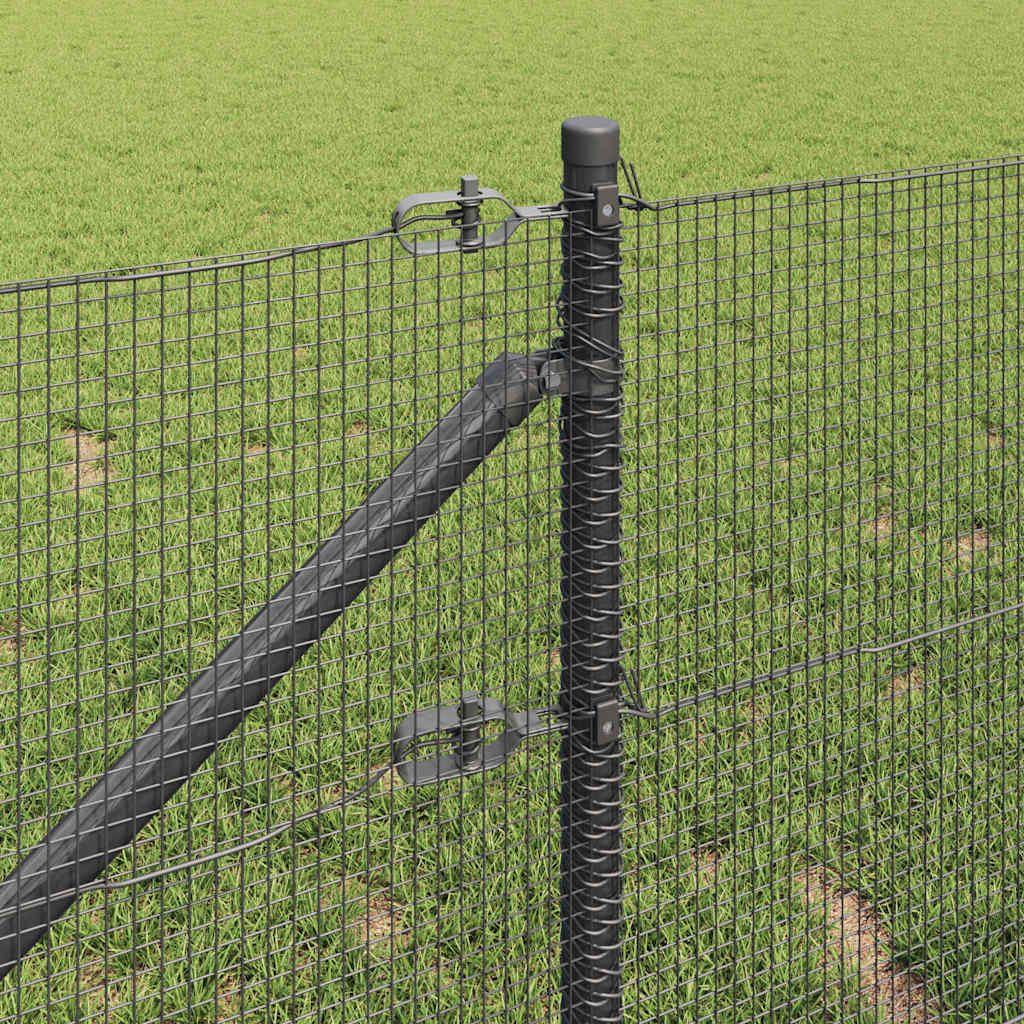 Recinzione in rete saldata 25 x 0,6 m con punte in acciaio rivestito PVC
