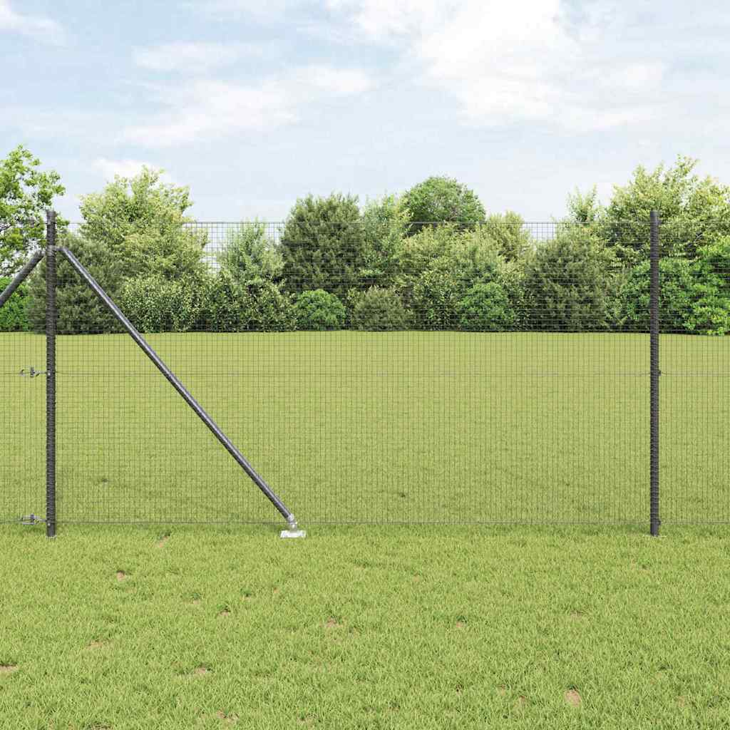 Recinzione in rete saldata 25 x 1 m (L x H) - Acciaio rivestito PVC grigio