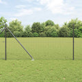 Recinzione in rete saldata 25 x 1,2 m grigia acciaio PVC