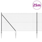 Recinzione in rete saldata 25 x 1,4 m grigia in acciaio rivestito PVC