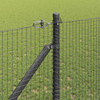 Recinzione in rete saldata 25 x 1,4 m acciaio rivestito PVC grigio