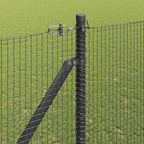 Recinzione in rete saldata 25 x 1,5 m - Acciaio rivestito PVC grigio