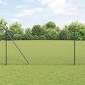 Recinzione in rete saldata 25 x 1,5 m acciaio PVC grigio