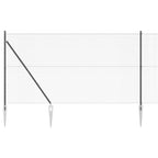 Recinzione in rete saldata 25 x 1,5 m acciaio PVC grigio