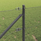 Recinzione in rete saldata 50 x 0,5 m acciaio PVC grigio