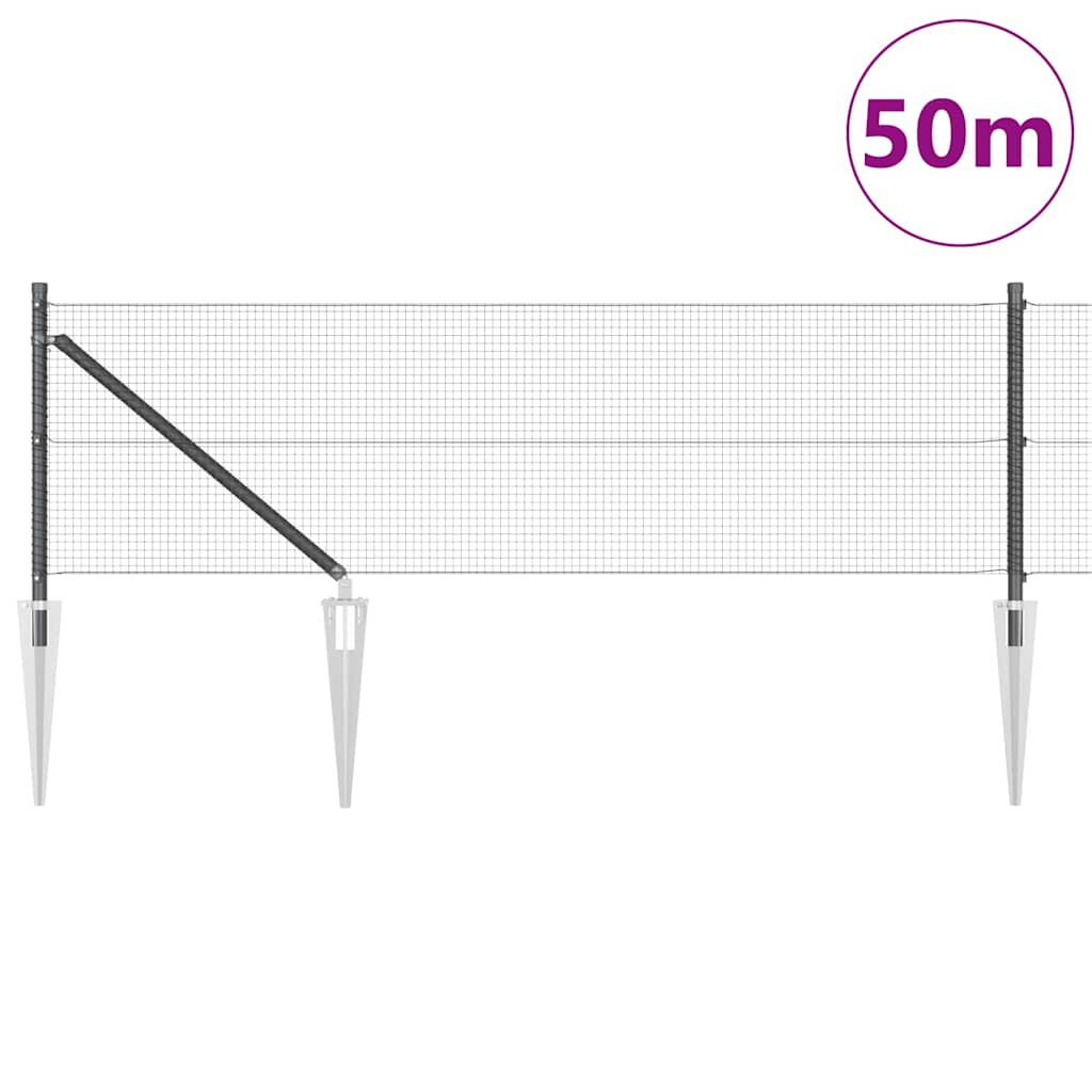 Recinzione in rete saldata acciaio PVC 50 x 0,8 m