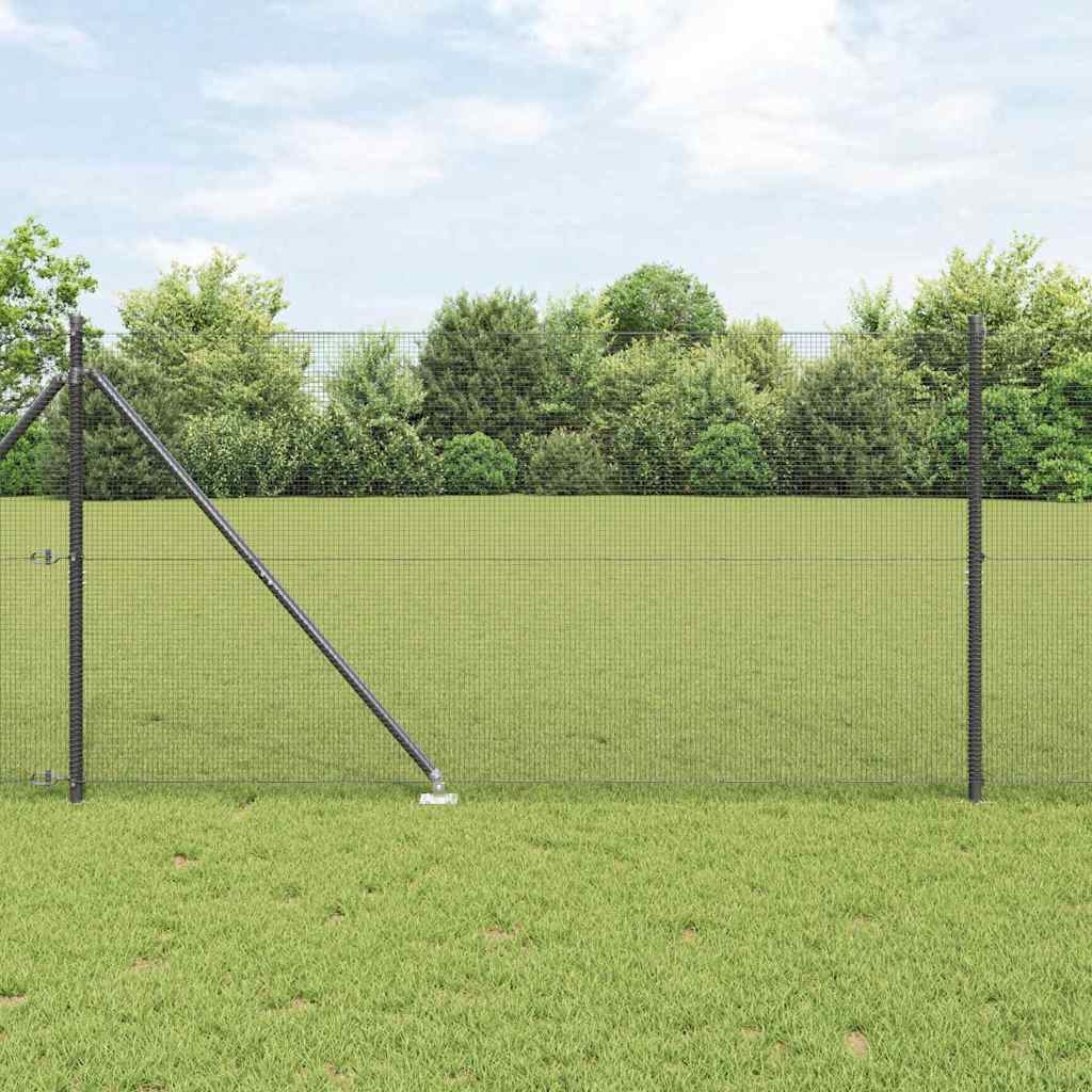 Recinzione in rete saldata 50 x 1,2 m grigia in acciaio rivestito PVC