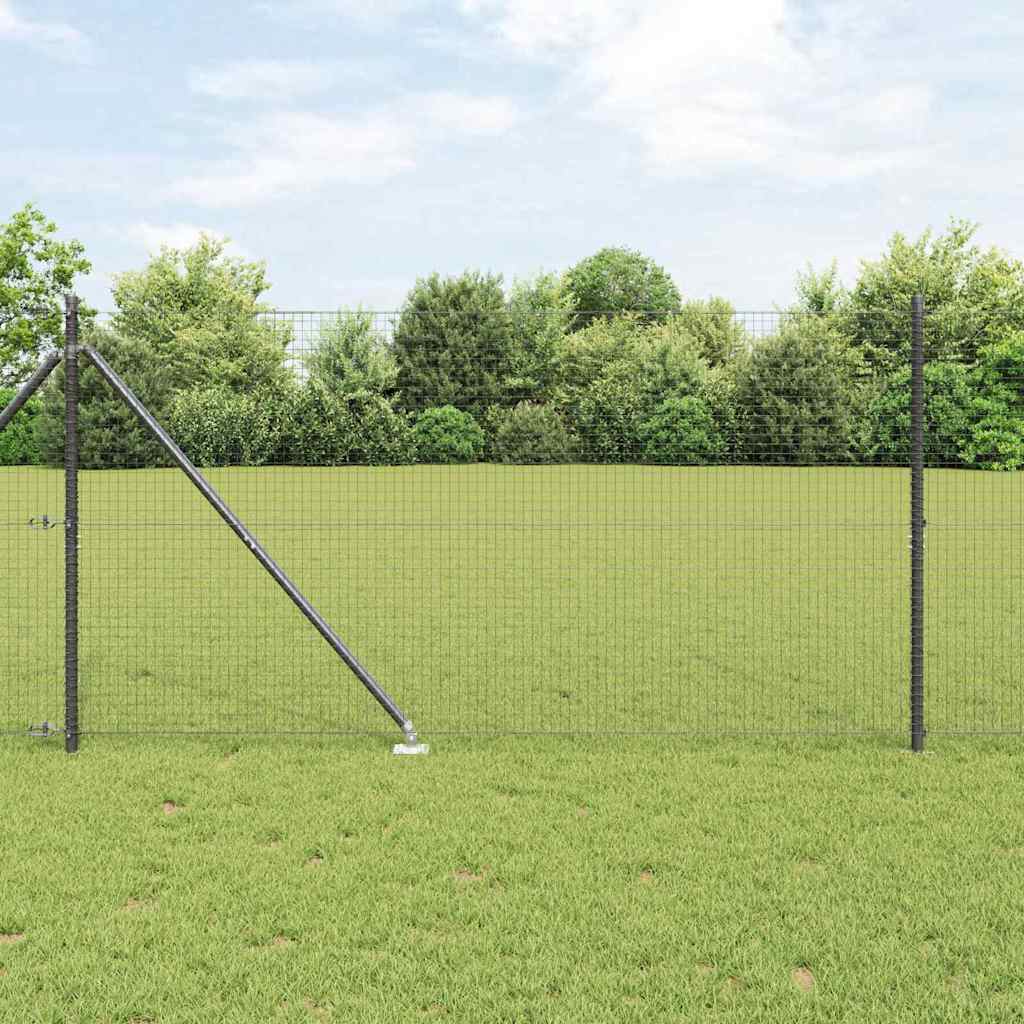 Recinzione in rete saldata 50 x 1,2 m - Acciaio rivestito PVC grigio