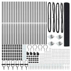 Recinzione in rete saldata 50 x 1,4 m con pali e picchetti