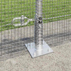 Recinzione Metallica Saldata in Rete con Pali e Base in Cemento 10x0,5 m