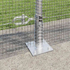 Recinzione Metallica Saldata in Acciaio Zincato 10x1m con Pali e Base in Cemento