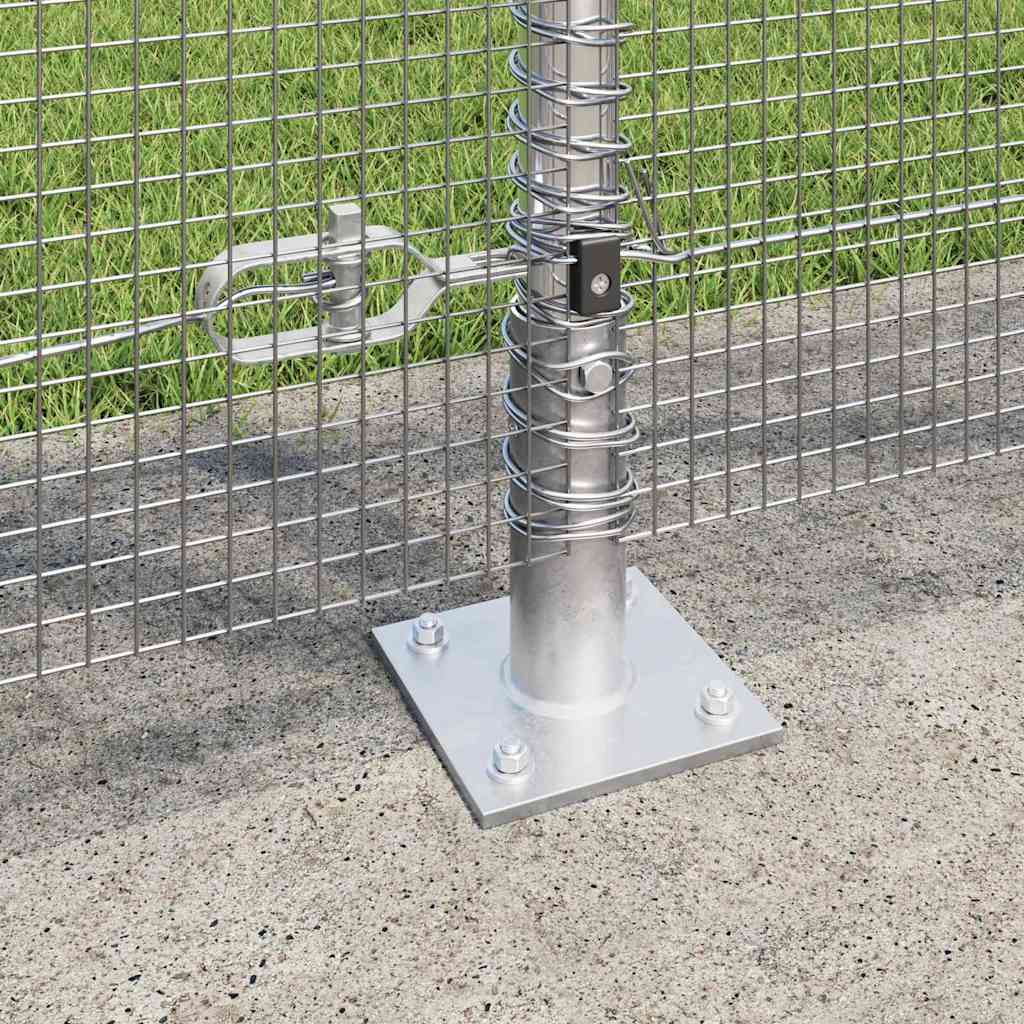 Recinzione Metallica Saldata con Base in Cemento 10x1,2m Acciaio Zincato
