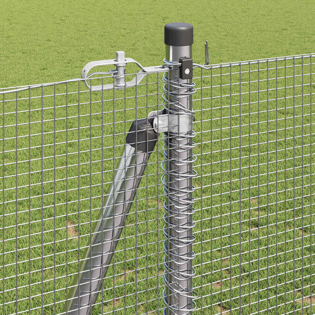 Recinzione Metallica Saldata con Base in Cemento 10x1,2m Acciaio Zincato