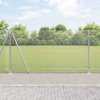 Recinzione Metallica Saldata con Base in Cemento 10x1,2m Acciaio Zincato