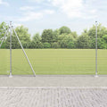 Recinzione Metallica Elettrosaldata con Pali e Base in Cemento 10x1,4 m