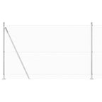 Recinzione Metallica Elettrosaldata con Pali e Base in Cemento 10x1,4 m