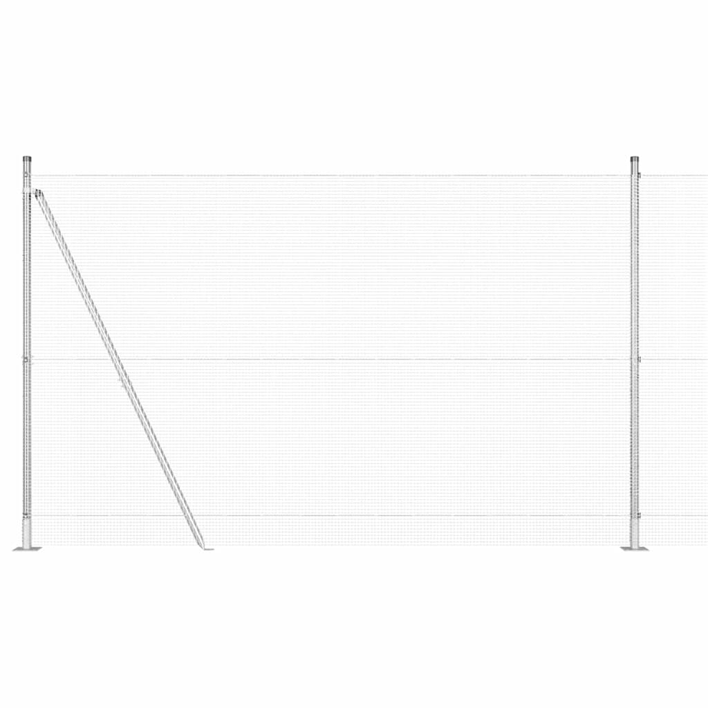 Recinzione Metallica Saldato con Base in Cemento - Acciaio Zincato 10x1,5m