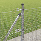 Recinzione Metallica Saldata in Acciaio Zincato 25 x 0,4 m con Base in Cemento