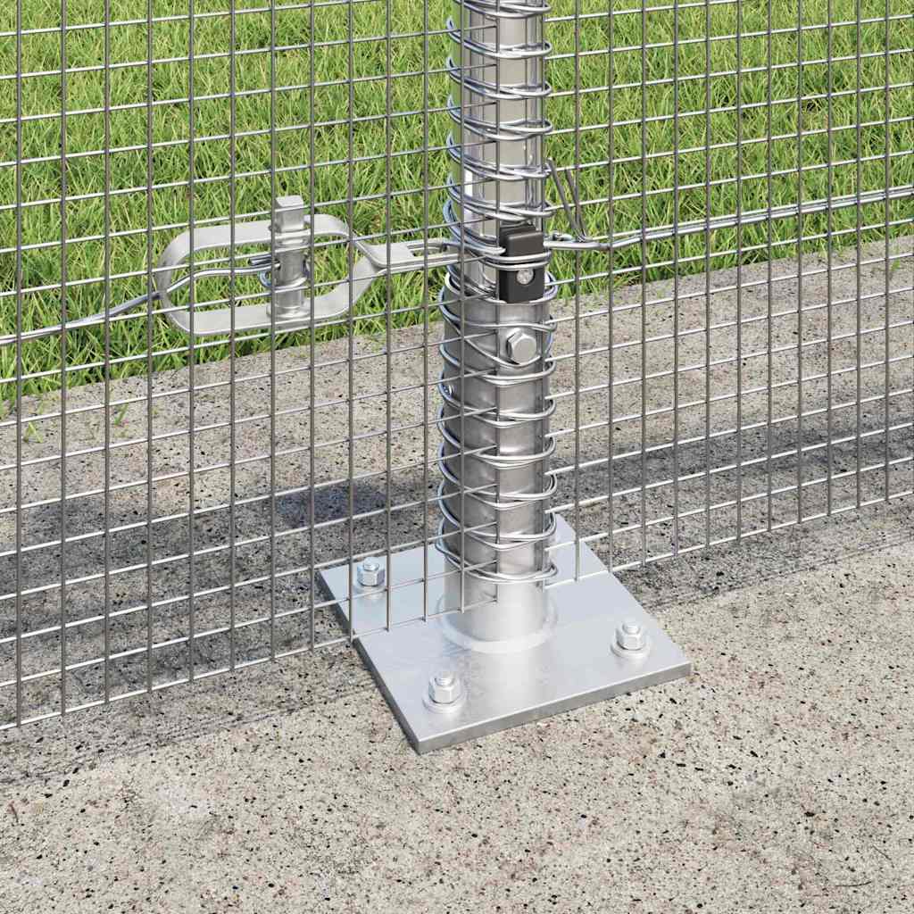 Recinzione Metallica Saldata con Base in Cemento 25x0,5m Acciaio Zincato