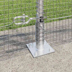 Recinzione Metallica Saldata in Acciaio Zincato 25 x 0,8 m con Base in Cemento