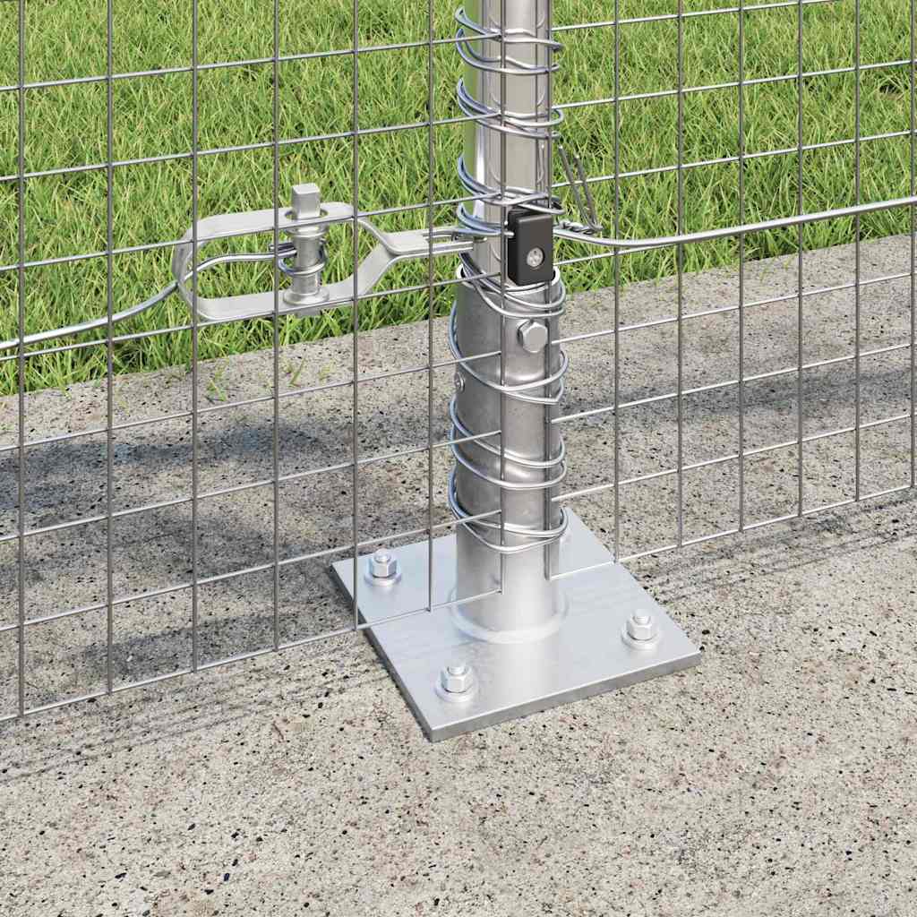 Recinzione Metallica Saldata con Base in Cemento 25x0,8 m