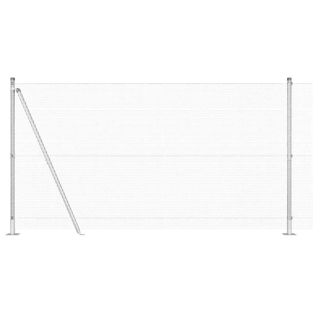 Recinzione Metallica Saldata con Base in Cemento 25 x 1,2 m